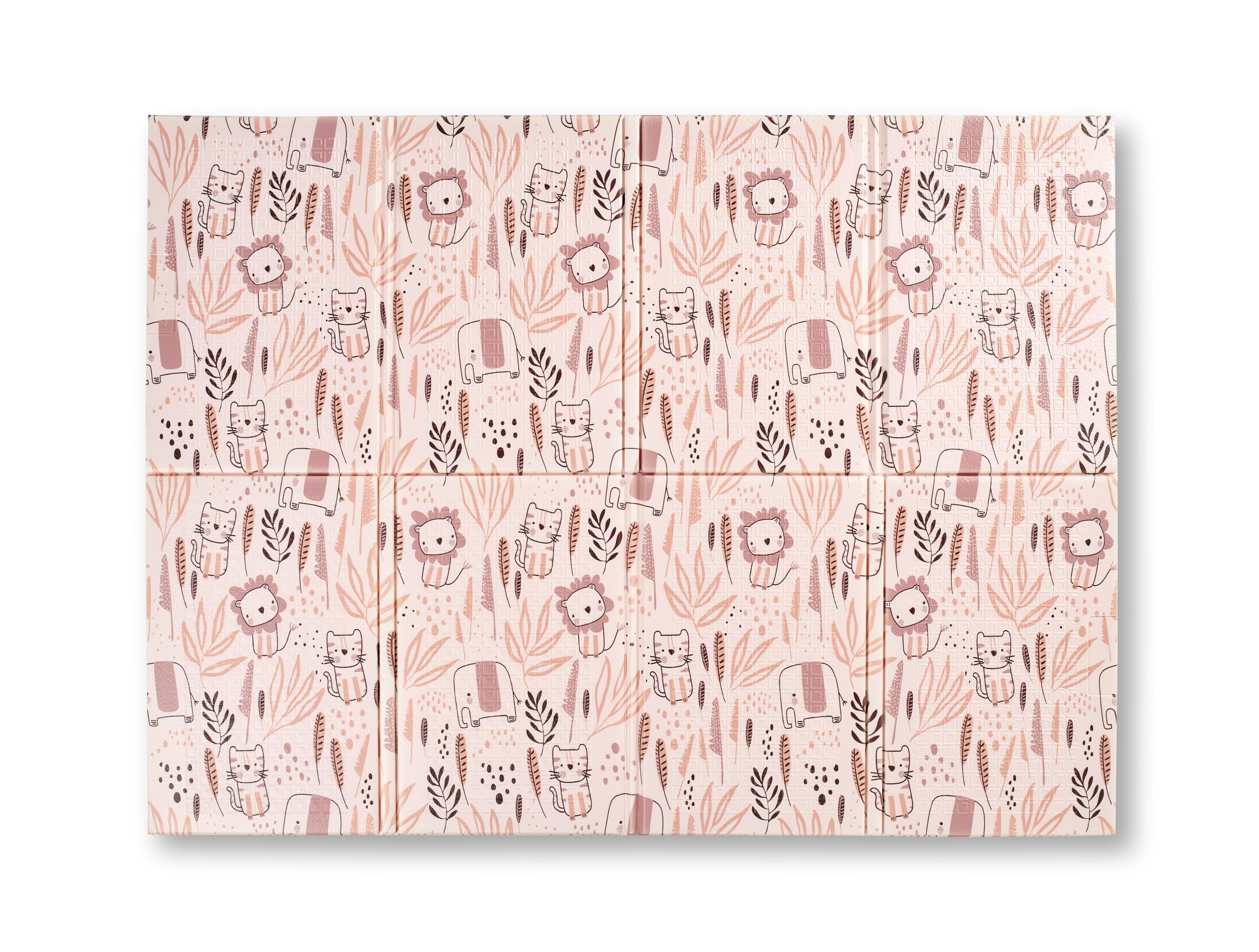 Nuby Fold n Go Reversible Play Mat - Easy Clean, Safari