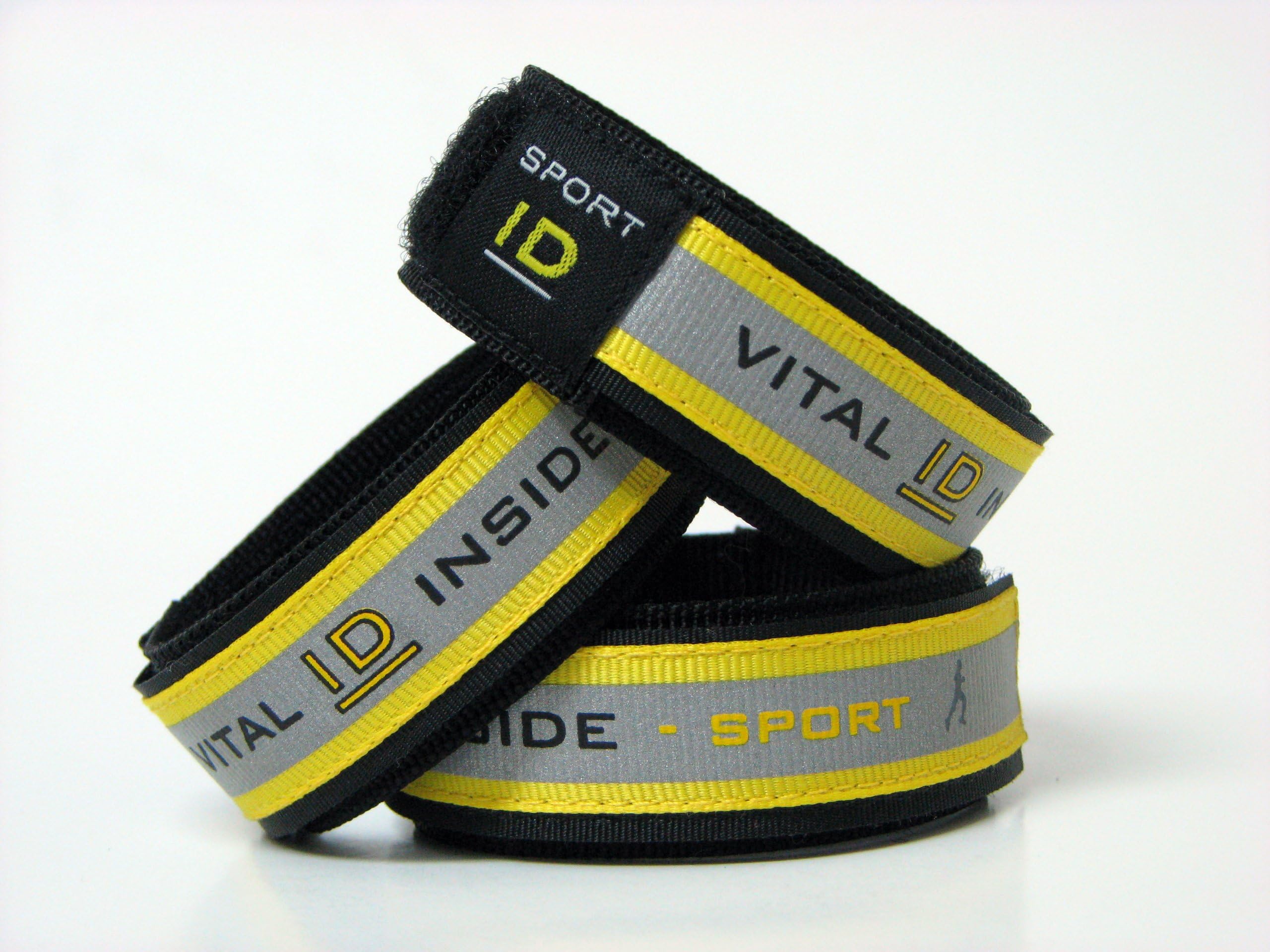 Vital ID Sports Vital/Medical Id Adjustable Bracelet Personal Id Yellow