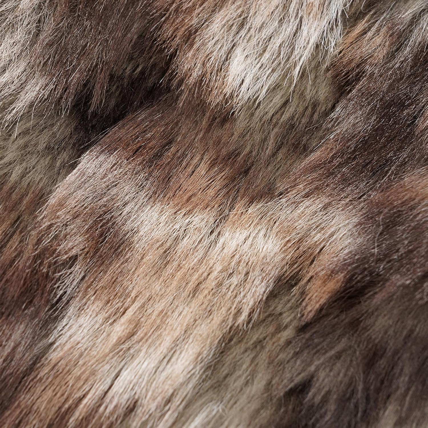 Men's Faux Fur Jacket Open-front Long Sleeve Winter Coat with Pockets