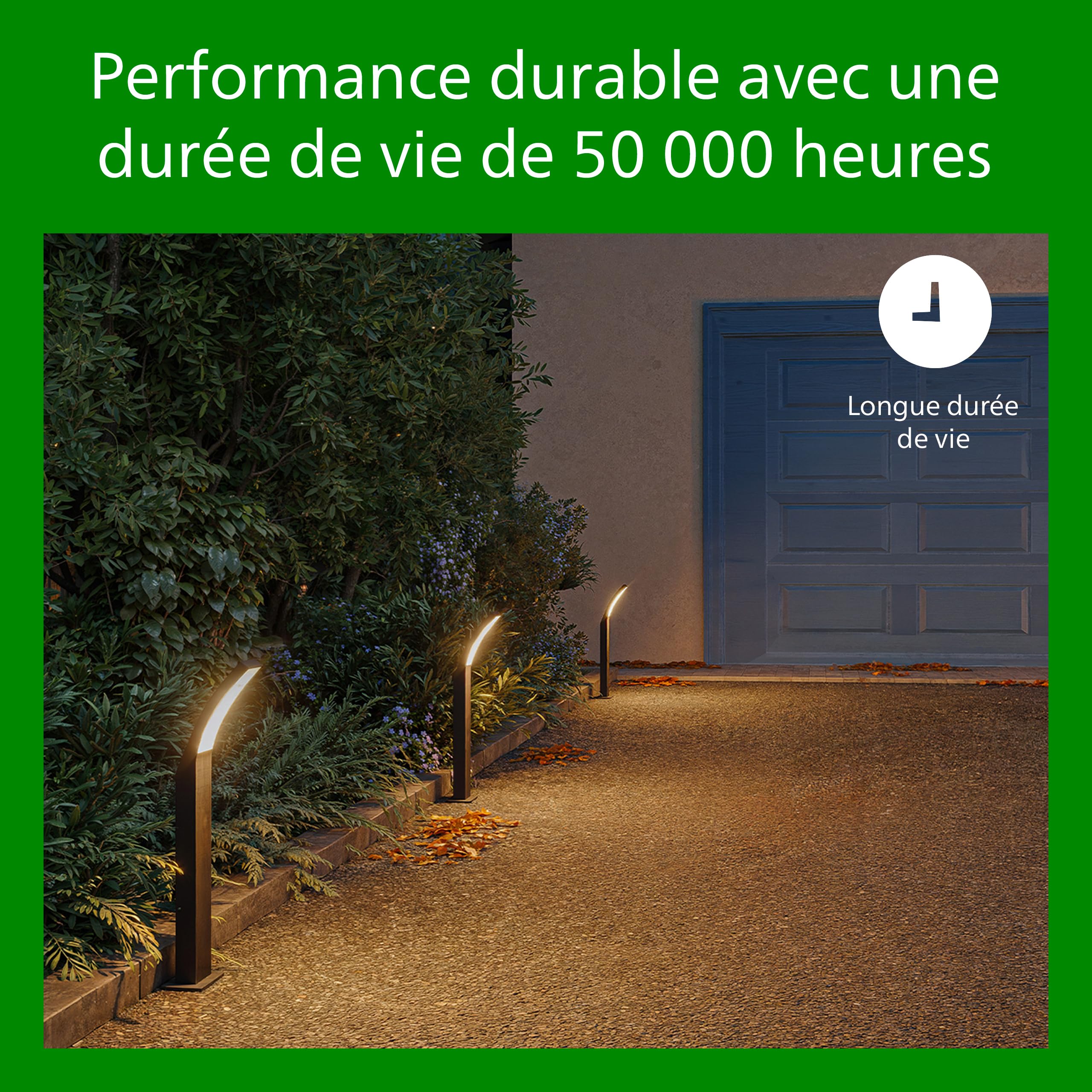 Philips Borne extérieure infrarouge Tyla, énergie solaire, 18W, 4000K, Anthracite