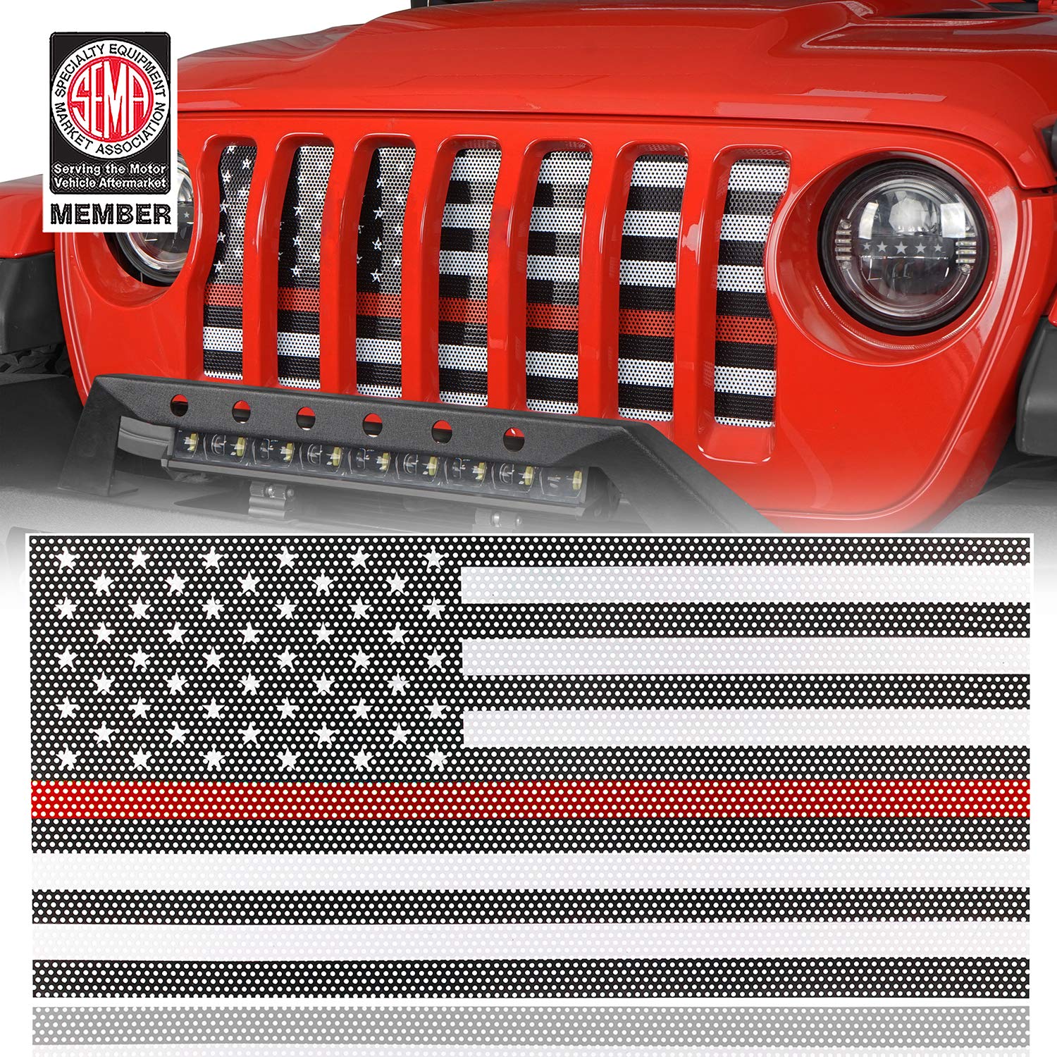 Buy Hooke Road for Jeep Gladiator JT/Wrangler JL Grill Insert Front