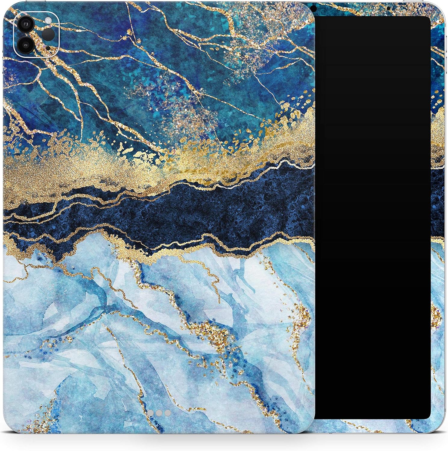 DesignSkinz - Foiled Marble Agate Full-Body Wrap Decal Protective Skin-Kit Compatible with Apple iPad 8th Gen 10.2" (A2270/A2428)