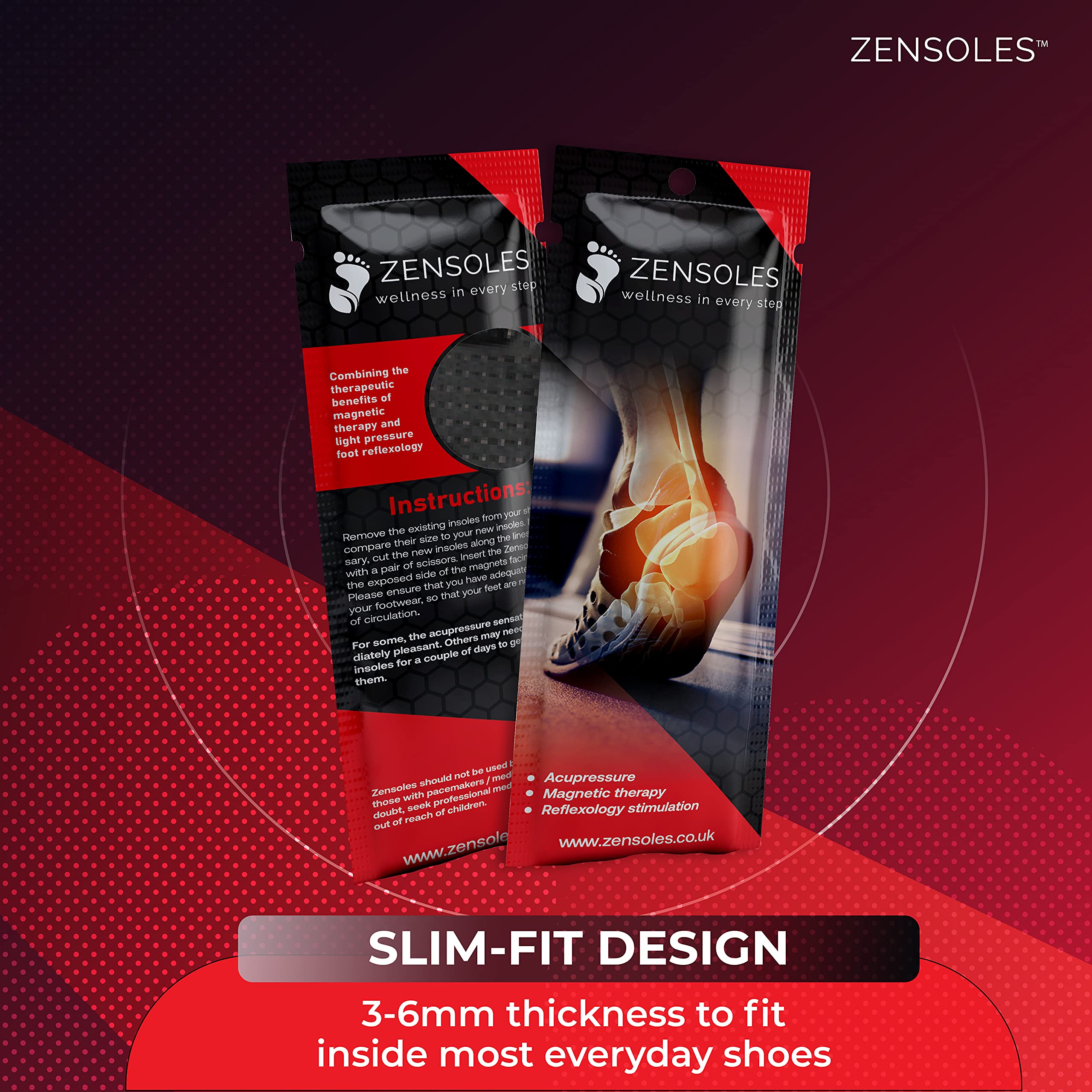 Insoles with Acupressure. Pressure Point Reflexology Shoe