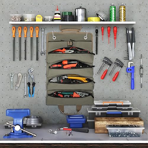 Miniatura 7 de Bolsa de herramientas de regalo para marido y él, caja de herramientas enrollable, regalos de herramientas para hombres, papá, novio, abuelo,