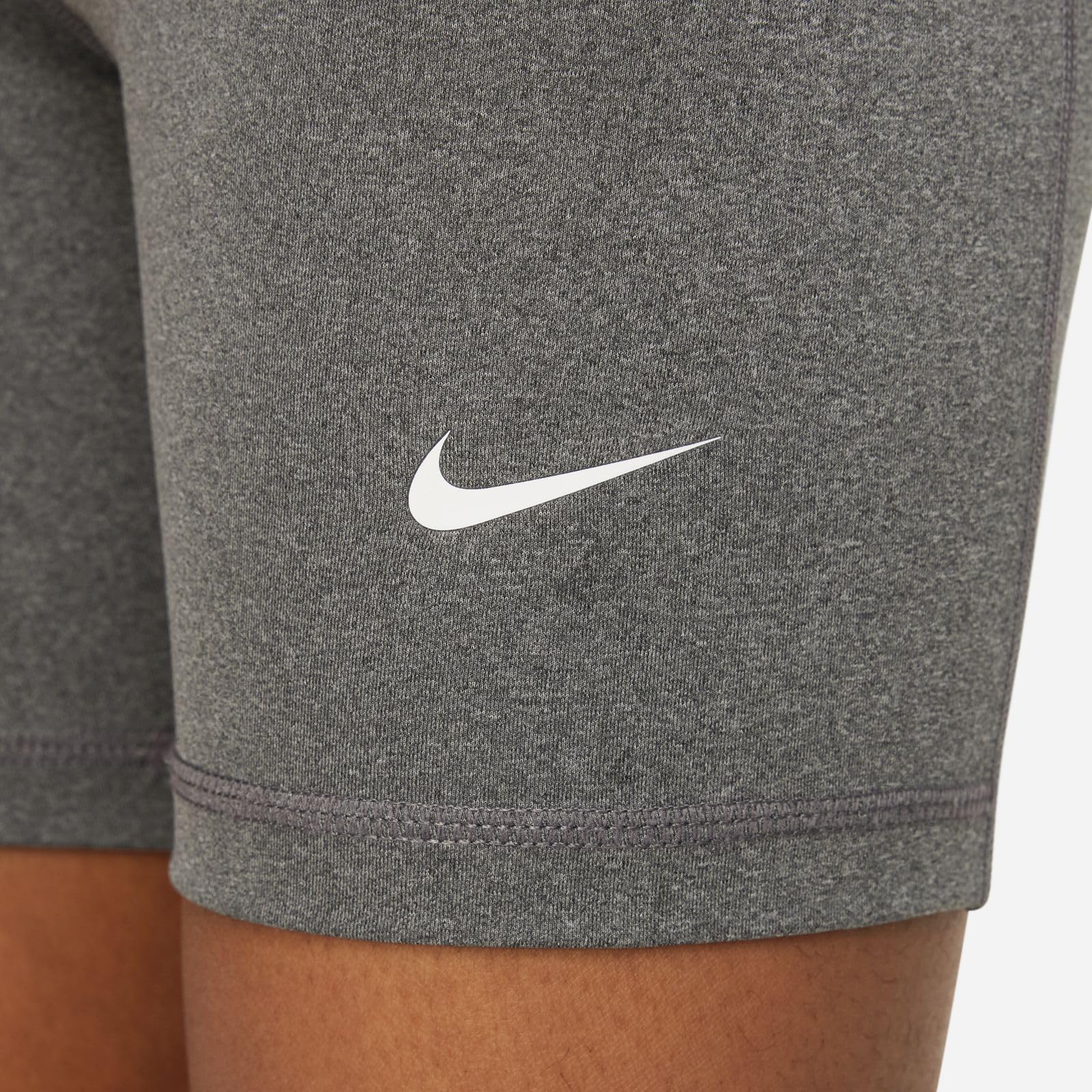 Nike Pro Pantalón Corto Dri-Fit De 13 Cm - Niña, Carbon Heather/White, FB1081-091, M
