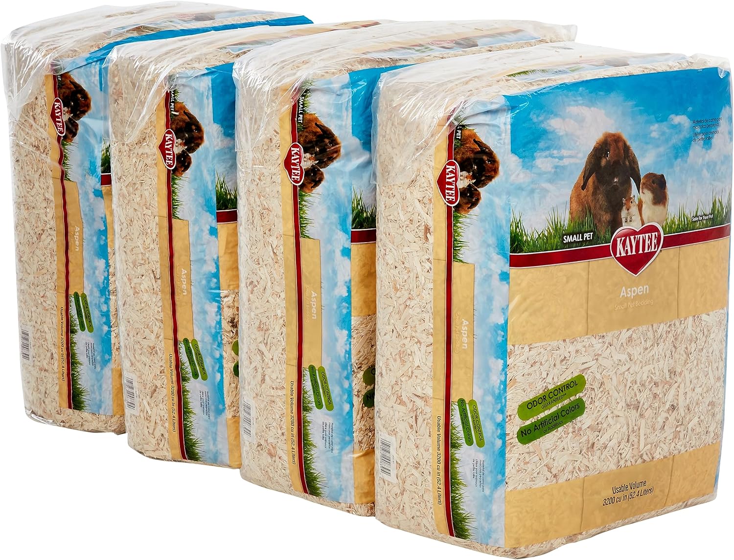 KAYTEE Products 715034 4-Pack Aspen Bedding for Pets