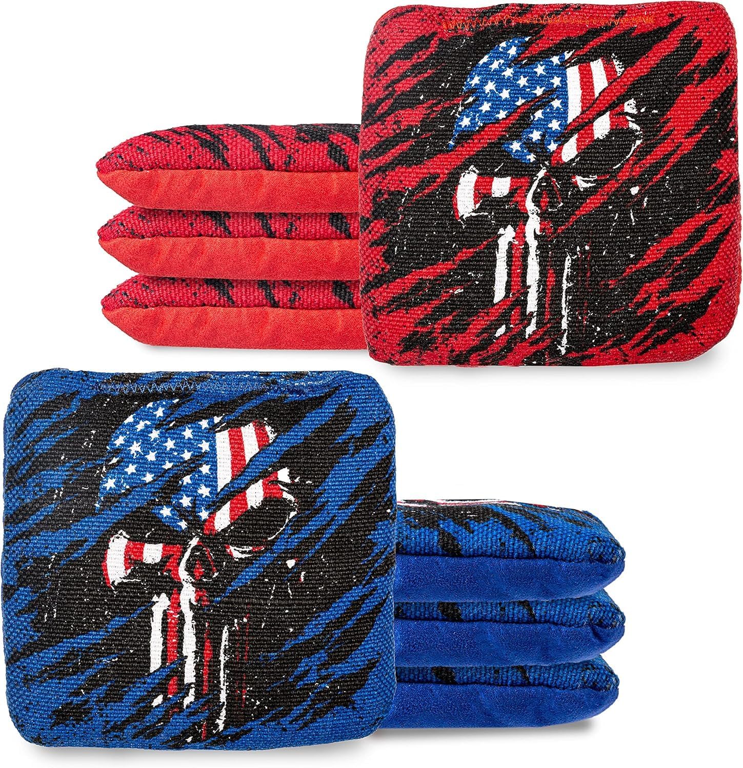 PlayPlatoon Tournament Series Regulation Cornhole Bags - Dual Sided Slick & Sticky Set of 8, All-Weather Pro Style