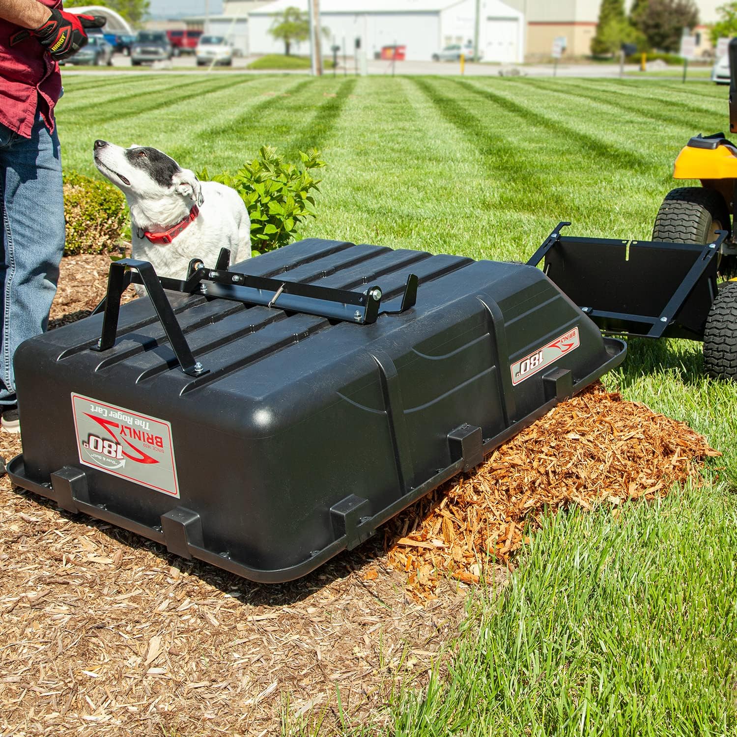Brinly RPC-10BH-A The Roger 180-Degree Full Dump Cart with Durable Compression-Molded Bed