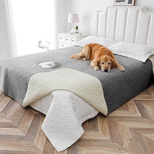 Miniatura 23 de Manta impermeable para perro, lavable antideslizante para sofá, mantas resistentes al pelo de mascotas, para cama, silla, muebles, protector para