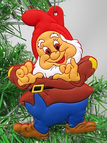 Miniatura 8 de Adornos para árbol de Navidad blanco nieve con personajes de enanos blancos como la nieve y varios enanos (diseño único)