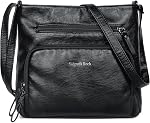 Crossbody Purses for Women Soft Vegan Leather Cross Body Handbag Lightweight Medium Shoulder Purse Travel Casual Bag