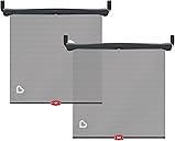 Munchkin Brica Sun Safety Car Window Shade with Heat Alert, Helps Block UVA/UVB Rays, 2 Pack, Black