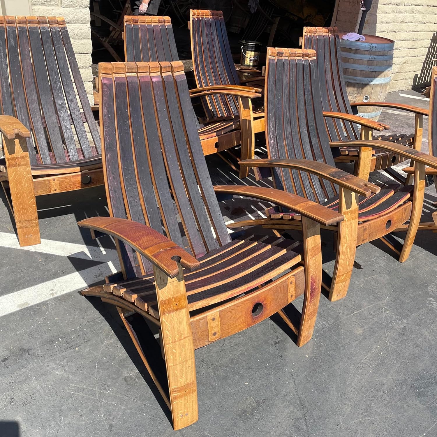 Wine Barrel Adirondack Chair