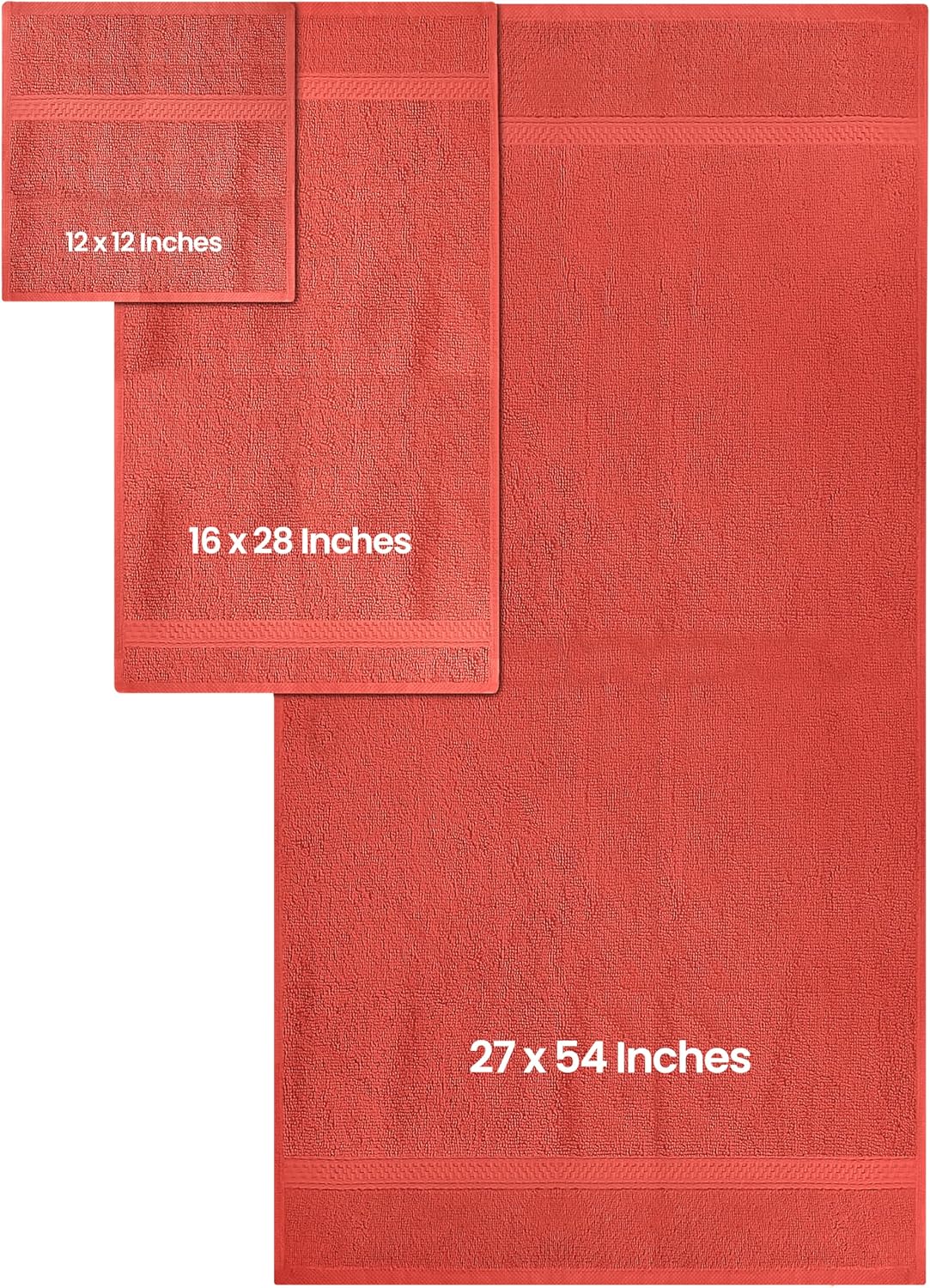 Coral Cotton Variety Pack Kids Washcloth and Hand Towels Set