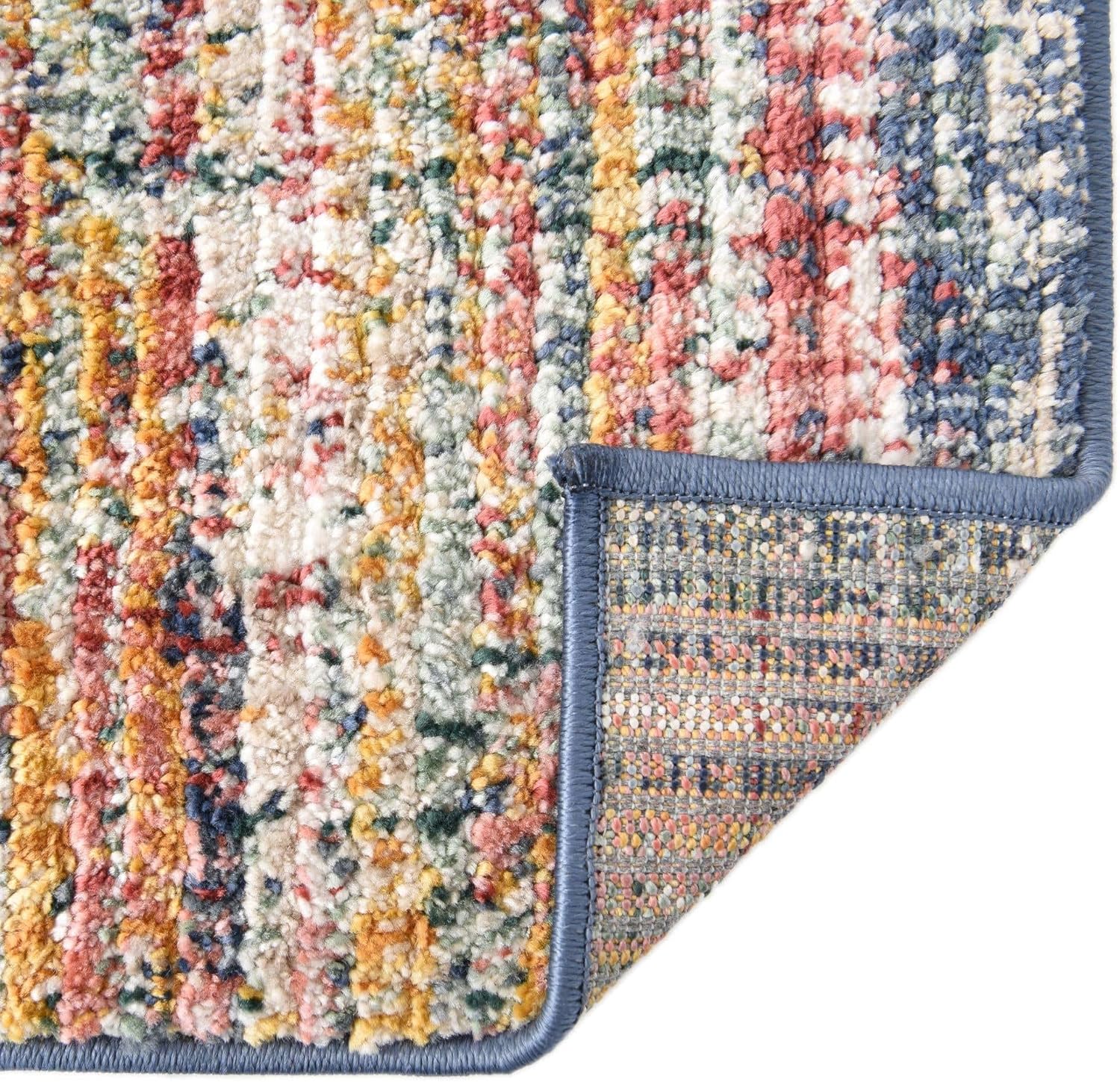 Rugs.com Gemstone Collection Rug – 2' x 8' Runner Multi Medium Rug Perfect for Living Rooms, Large Dining Rooms, Open Floorplans
