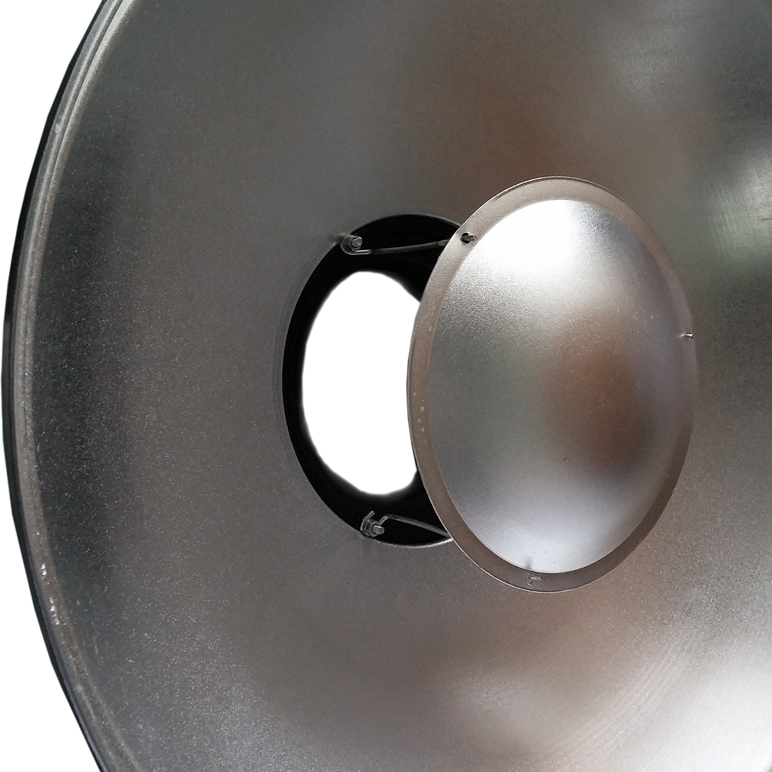 DynaSun S40 Réflecteur Plateau Beauté Argent 40cm avec Grille Nid d'abeille Diffuseur et Monture Bow