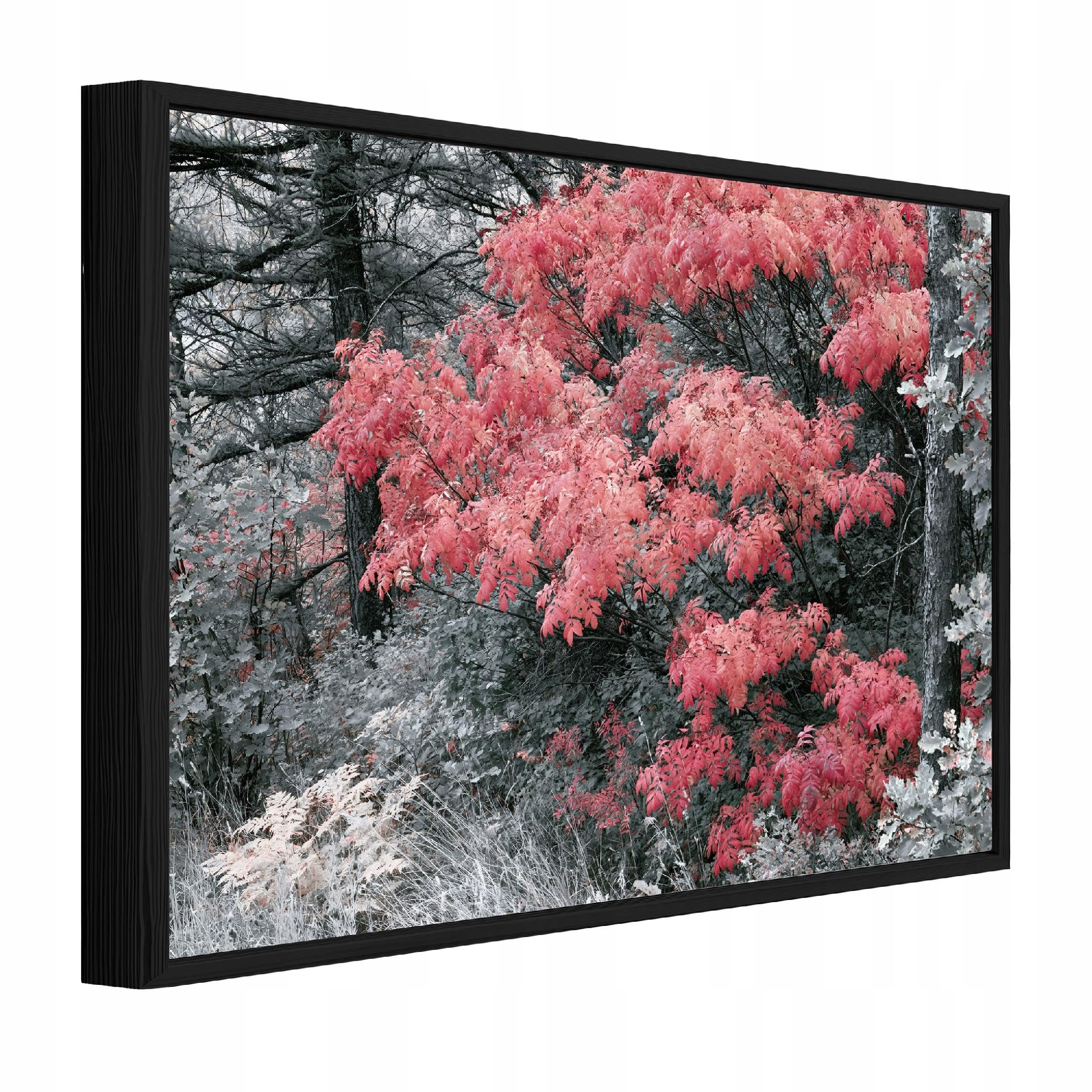 WallArena - Canvas Pictures with Frame - Forest Grey 90 x 60 cm