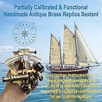 Vista 5 de Sextante náutico de latón antiguo con caja de madera y 2 telescopios adicionales, Kelvin & Hughes London Sextant para marineros topógrafos
