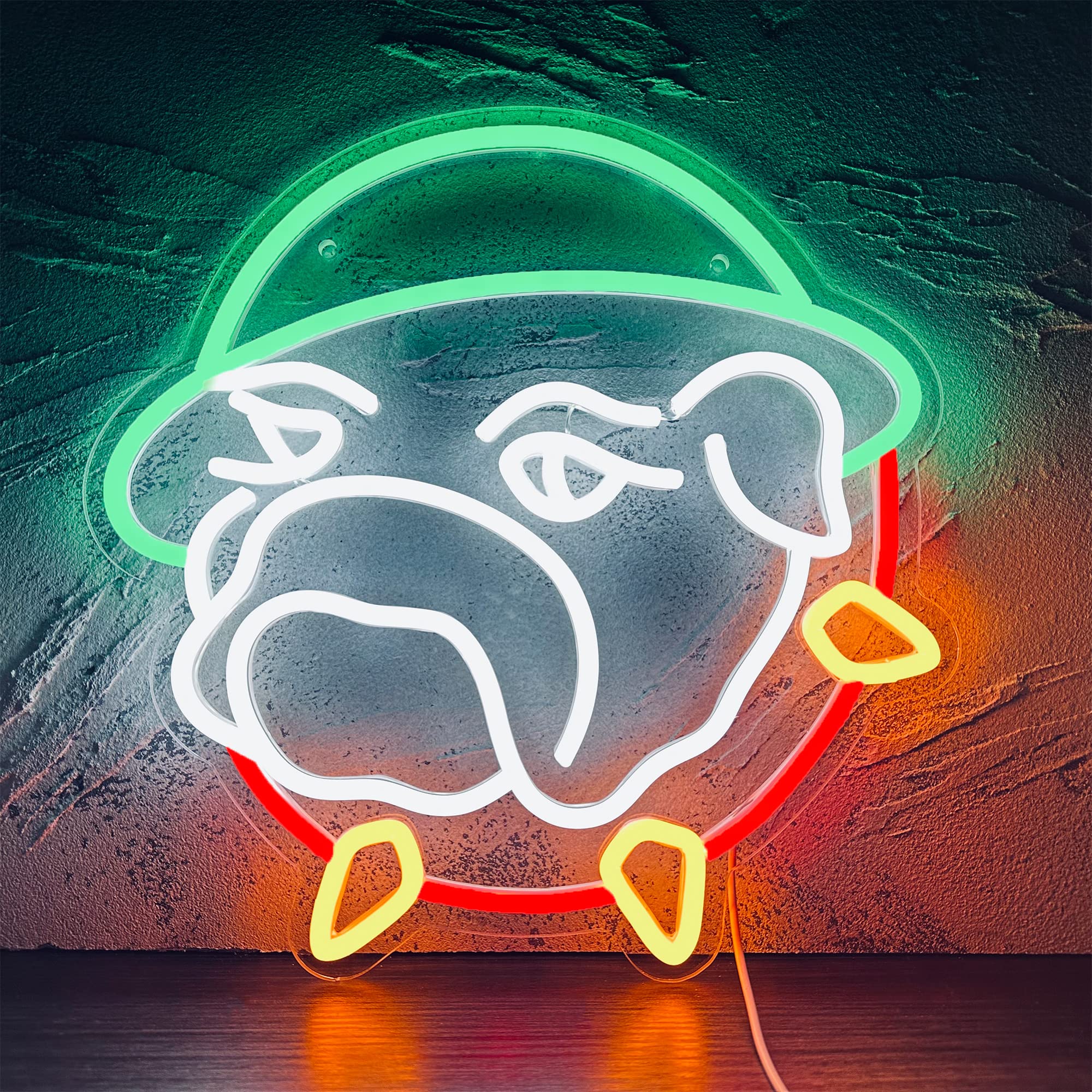 Pitbull Dog Neon Sign, Pitbull Dog Led Light Neon Signs for Wall Decor, Animals Pet Shop Welcome Sign,USB Powered for Man Cave Game Room Bar Party Christmas Birthday Gift(13.3 * 13.3in)