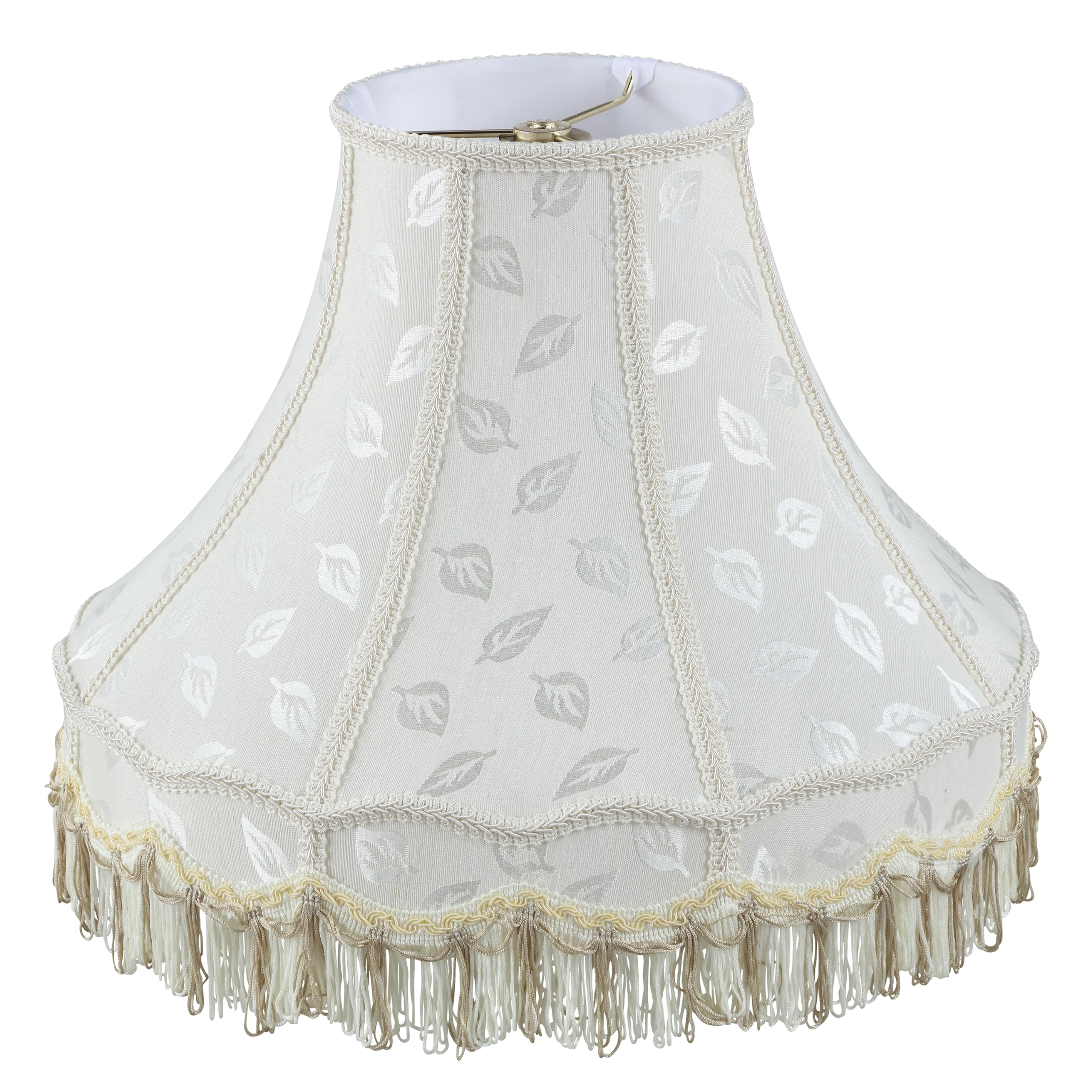 Aspen Creative 30627,Handsewn Scallop Dome Spider Fringe Lamp