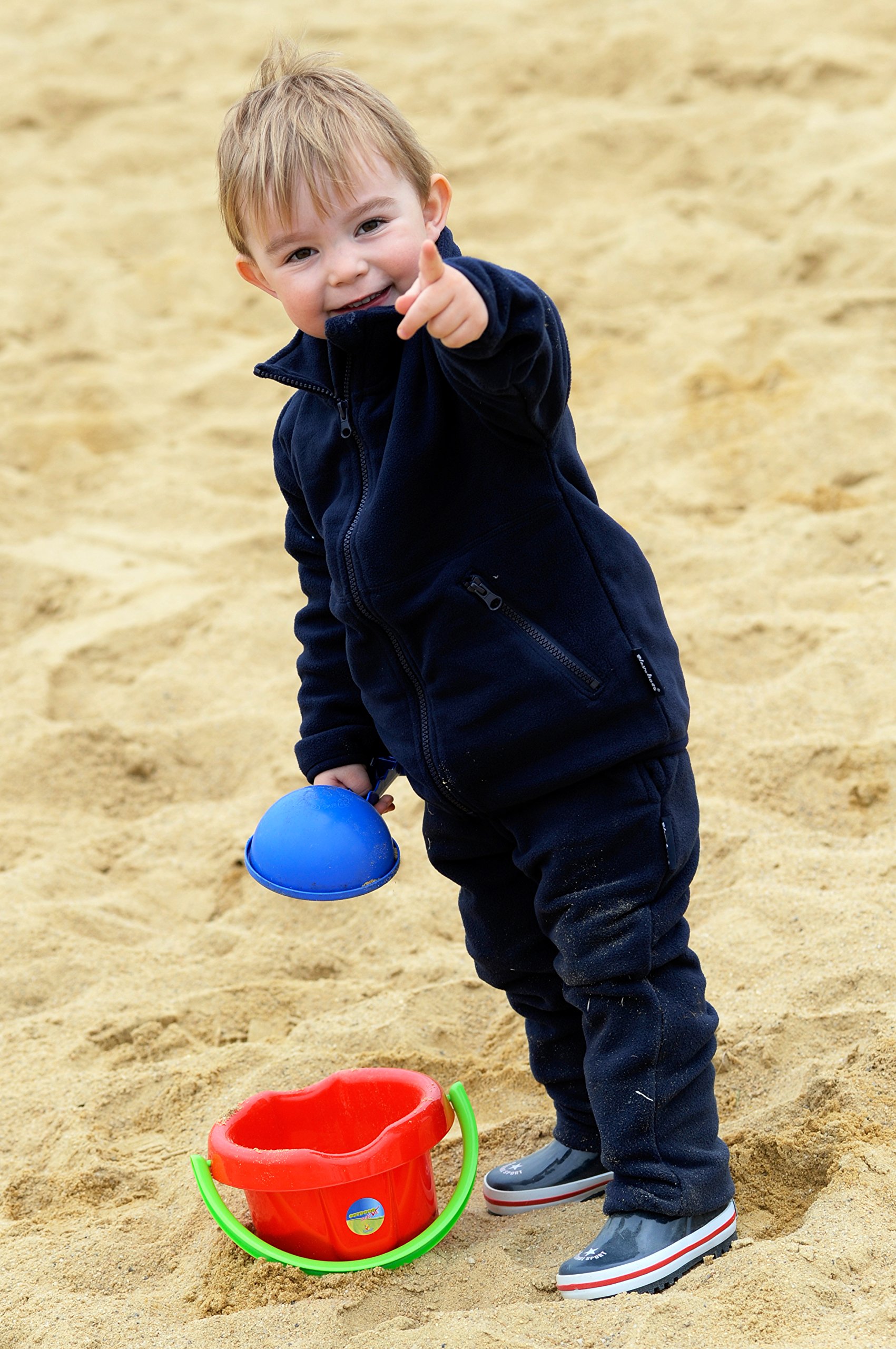 Playshoes Fleece-Jacke Farbig Abgesetzt Blouson Mixte Enfant