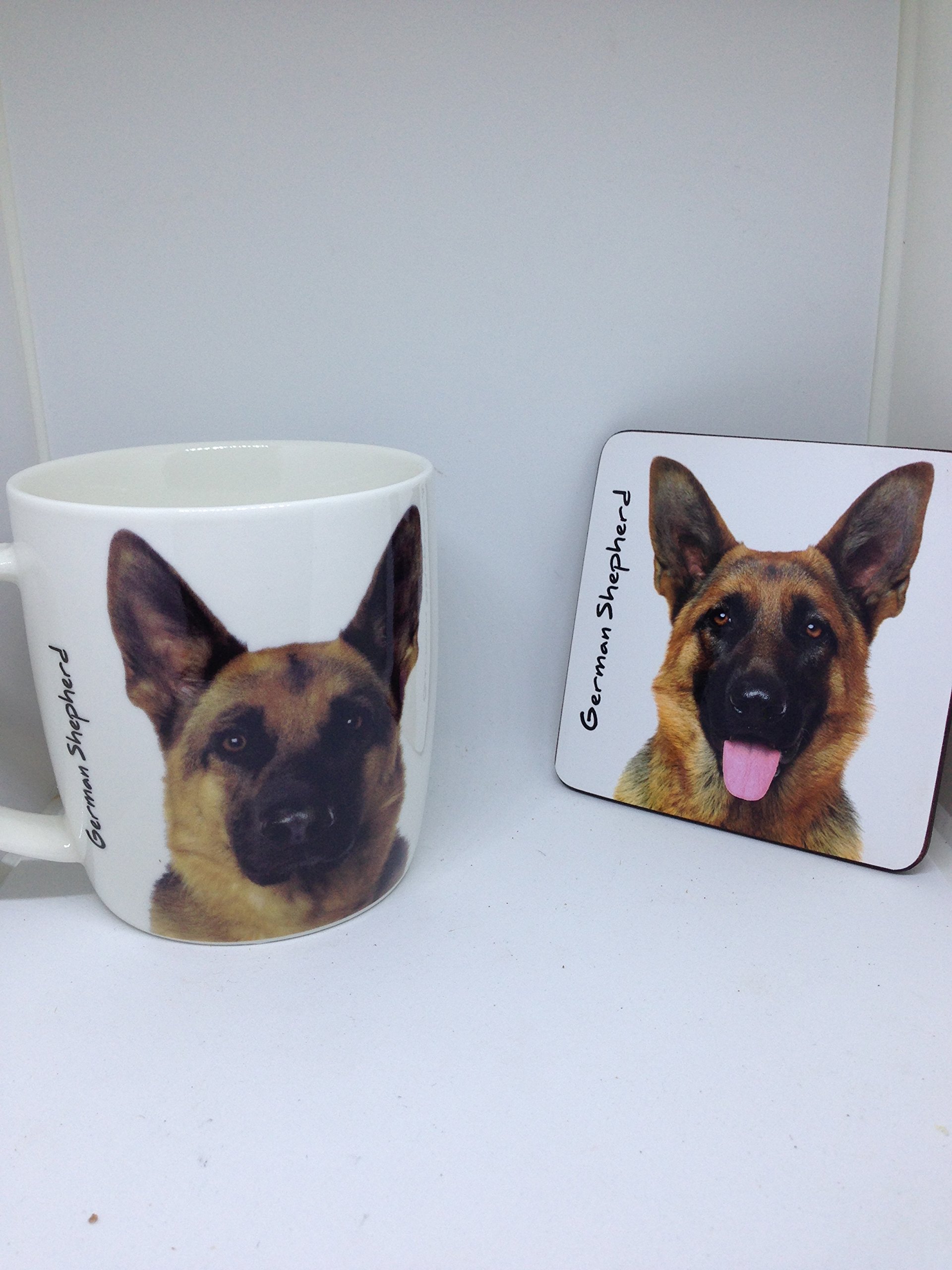 Rcpltd White German Shepherd Mug And Coaster Set