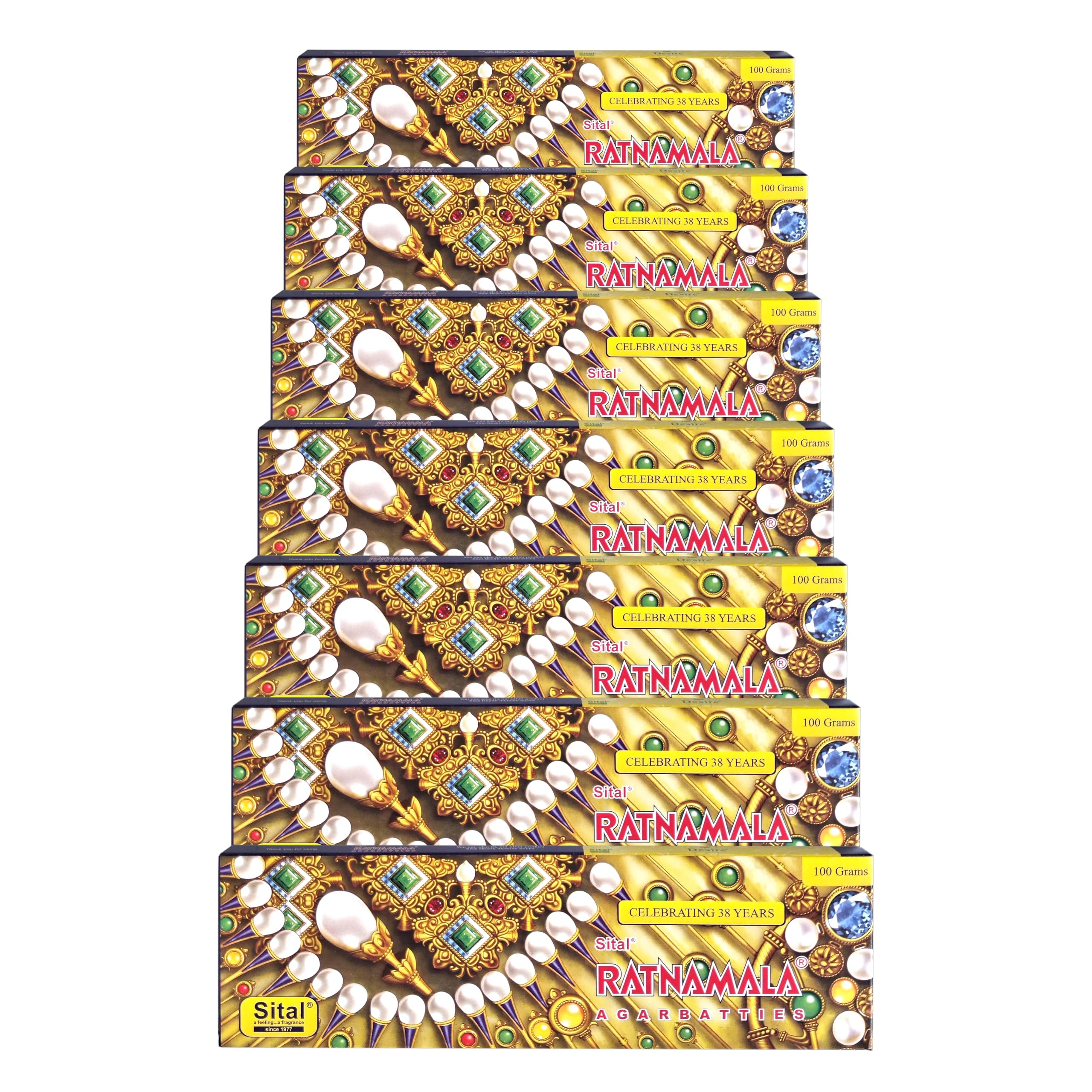 Sital Ratnamala Agarbatti Incense Sticks (7x100g) | Celebrating 39 Years | Trendsetter Mesmerizing Musky powdery Floral Fragrance with extensive Retention | Sital - Since 1977-picture-14