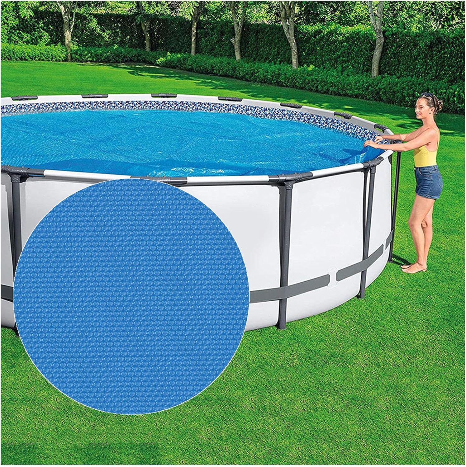 Pool Blankets for Inground Pools, (Blue) Blue 4Ft／5Ft／6Ft