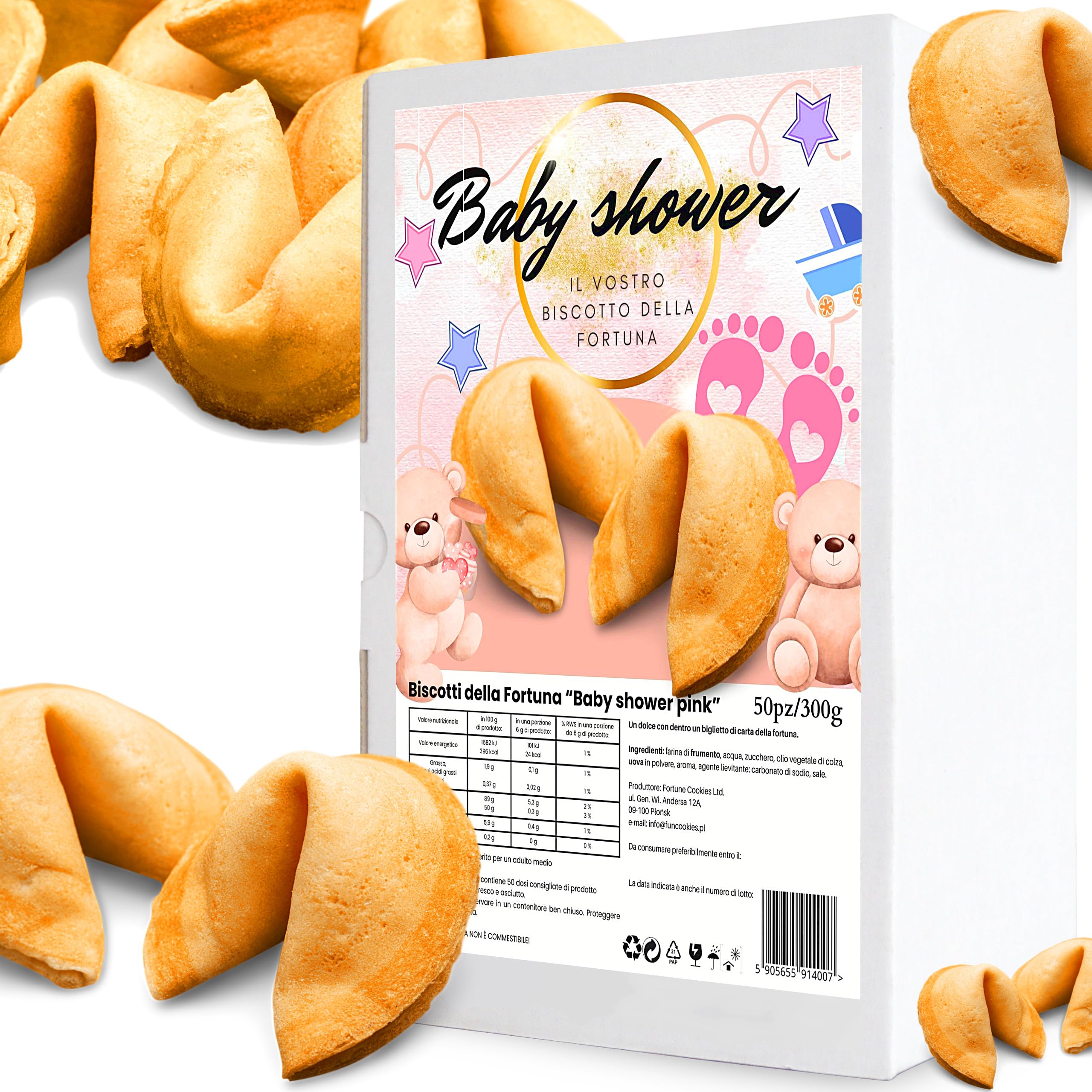 D&D Fun Cookies Biscotti della Fortuna 50 pezzi | Biscotti bambini | Biscotti della fortuna cinesi | Biscotti confezionati singolarmente | Biscotti fortuna | Biscotti regalo | Fortune Cookies