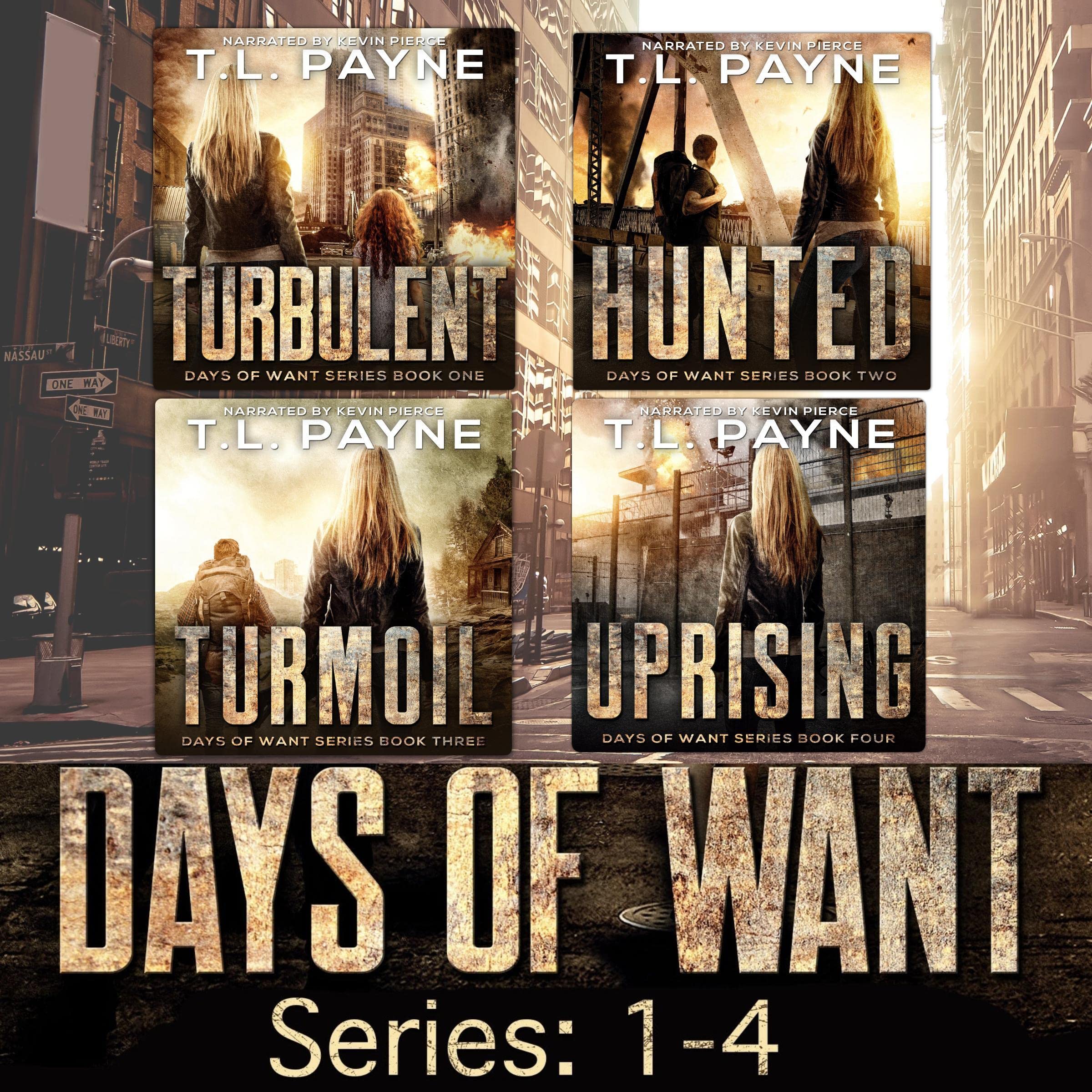 Cover art for Days of Want Series, Books 1-4