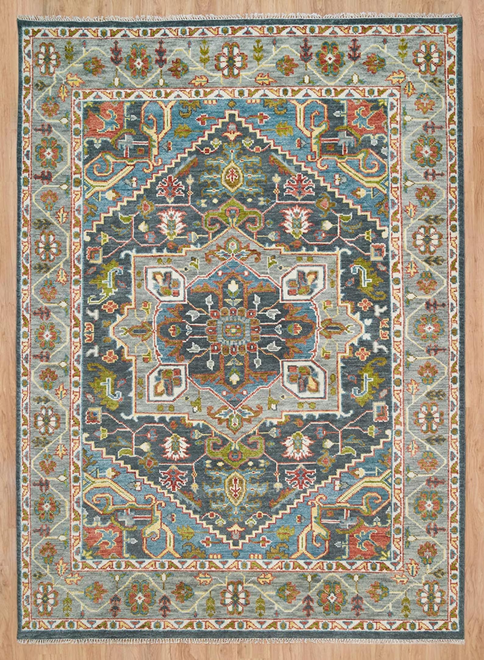 ZAWAYA HOUSE Oushak Rugs Premium Hand Knotted Non Slip Traditional U ak Carpets for Bedroom Office Entryway Vintage