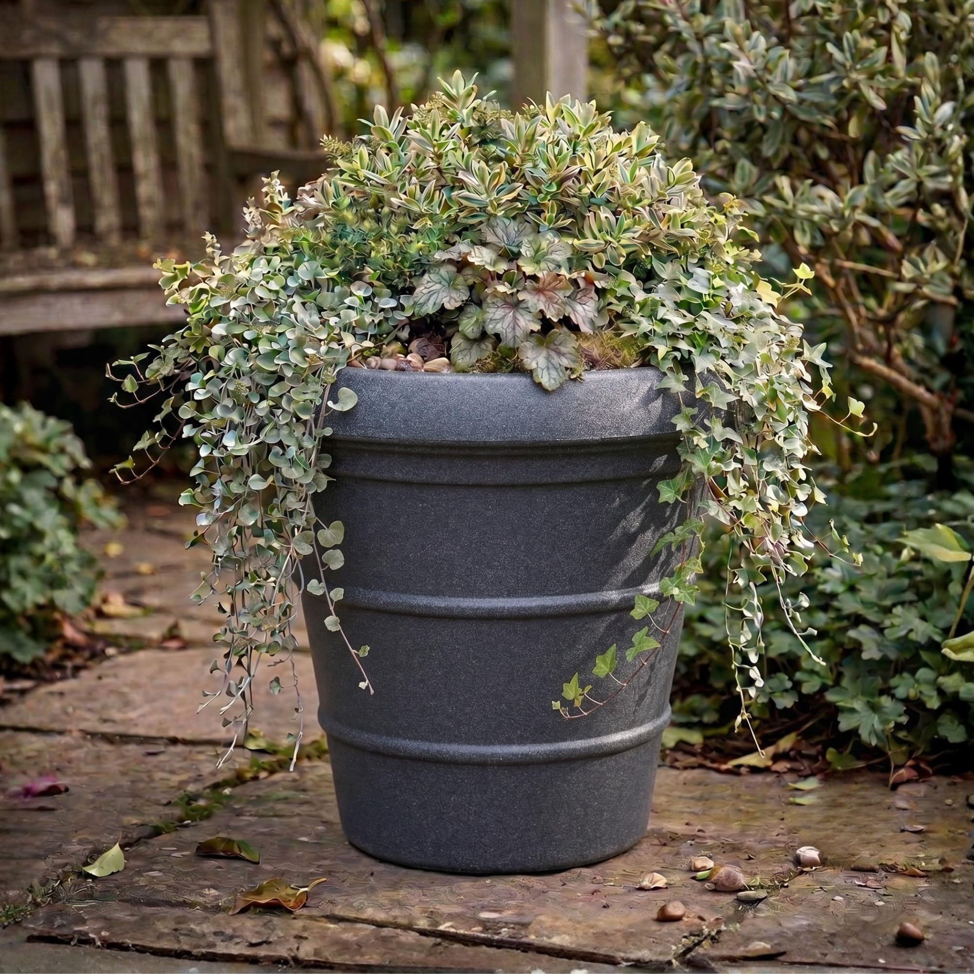 Trifibre Classic Roto Moulded Planter 66cm, 140L, Granite, Frost Proof