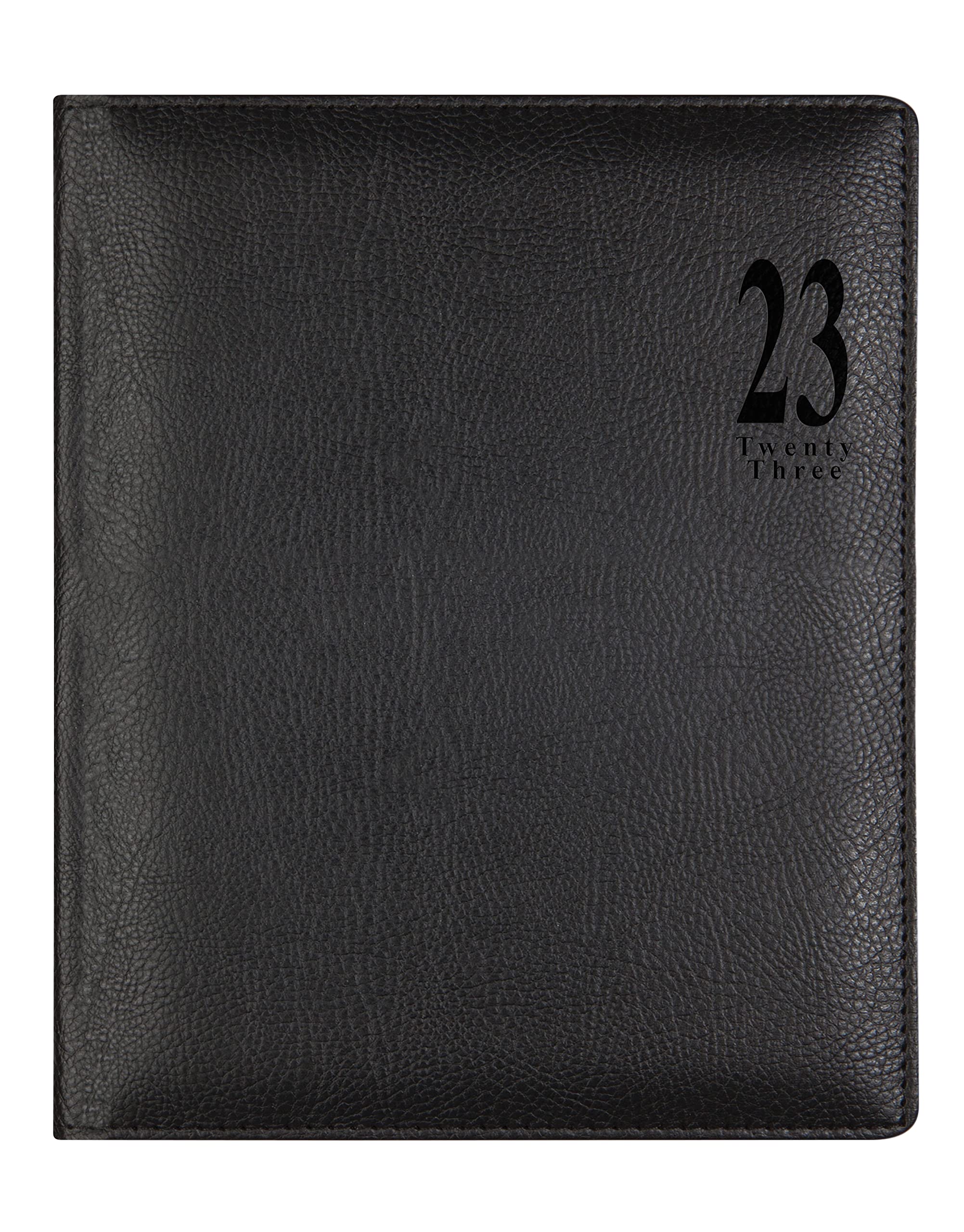Letts Milano Quarto vertical week to view 2023 diary with appointments - black