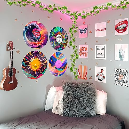 Miniatura 2 de HK Studio Decoración hippie, carteles para estética de habitación, ciencia ficción, decoración de discos, decoraciones de fiesta temática musical, 4