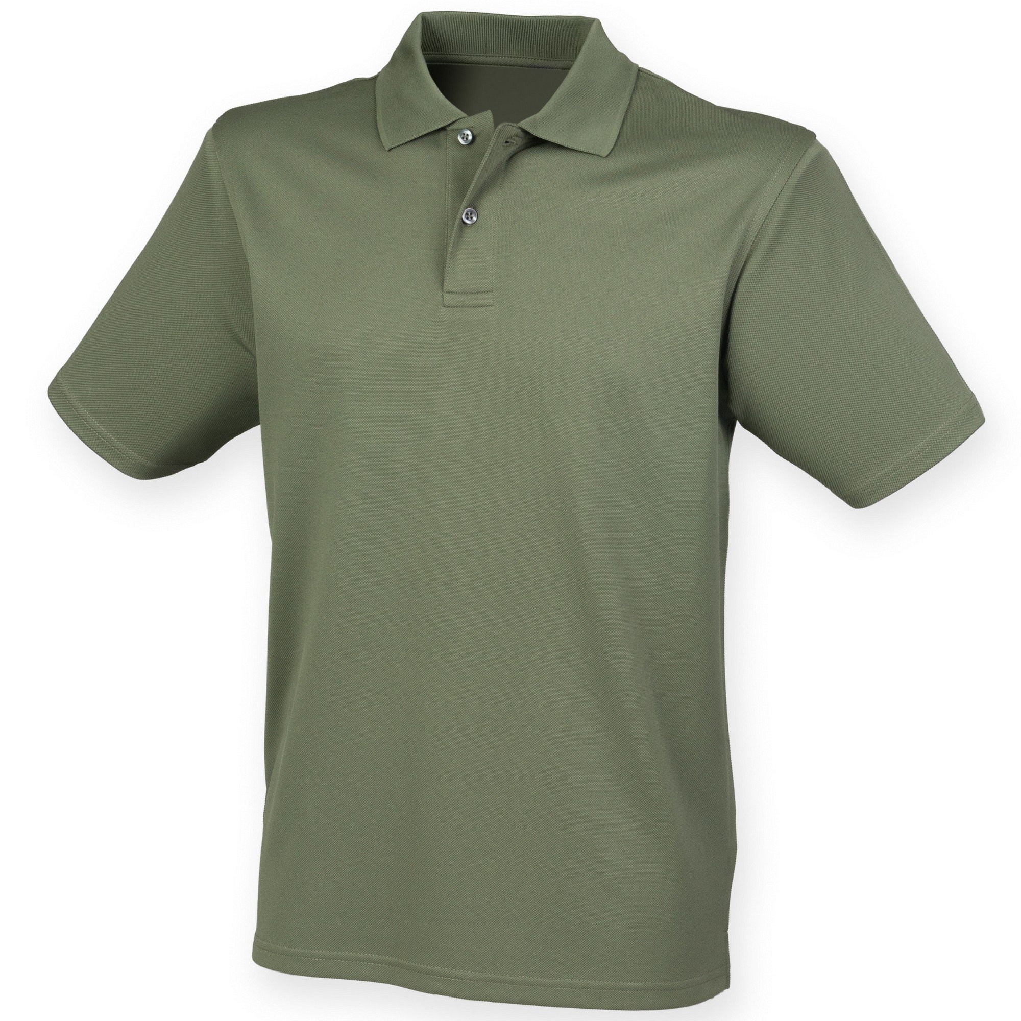 Henbury Mens Coolplus® Pique Polo Shirt (2XL) (Olive)