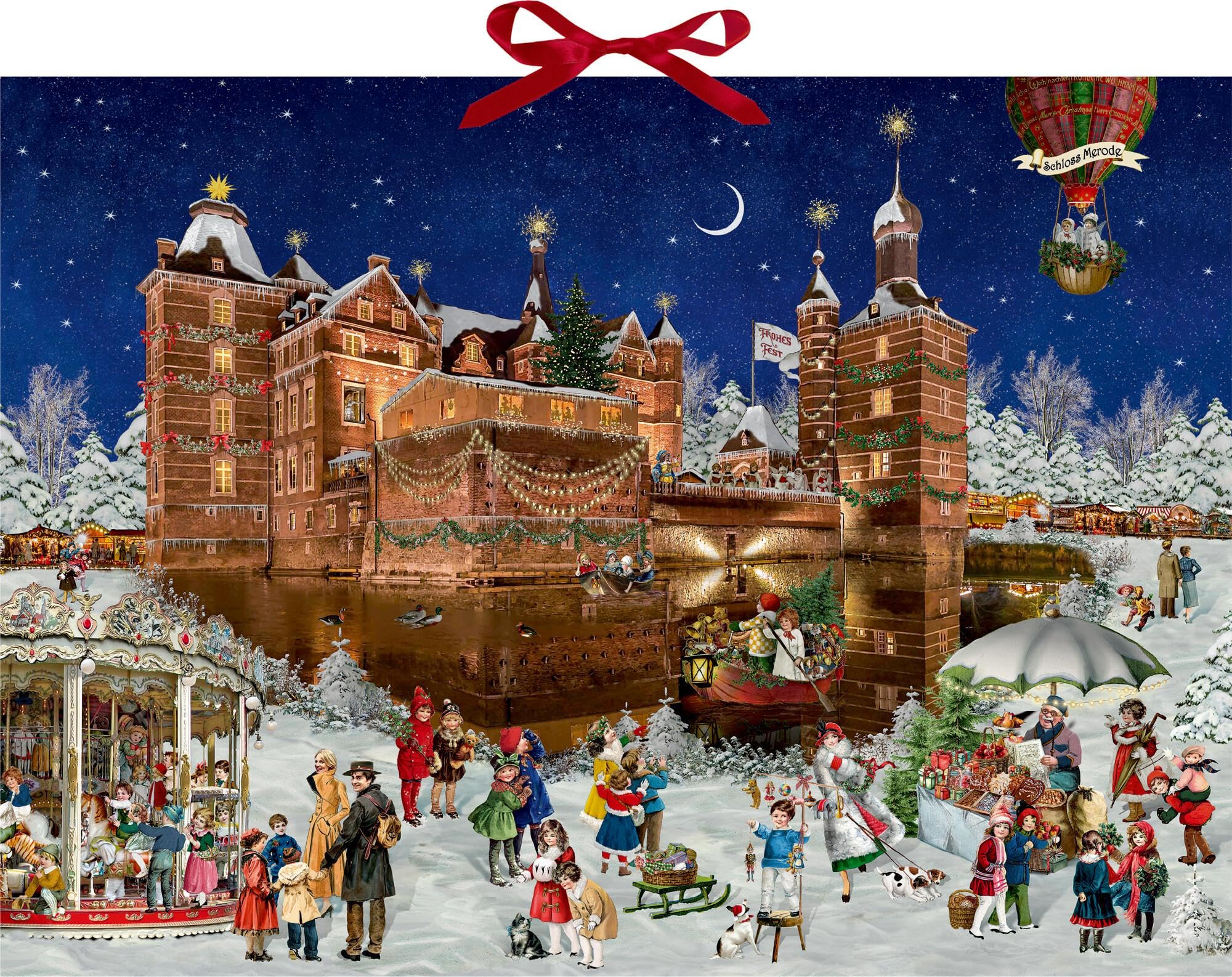 Wand-Adventskalender - Weihnachtszauber auf dem Schloss: (Schloss Merode)