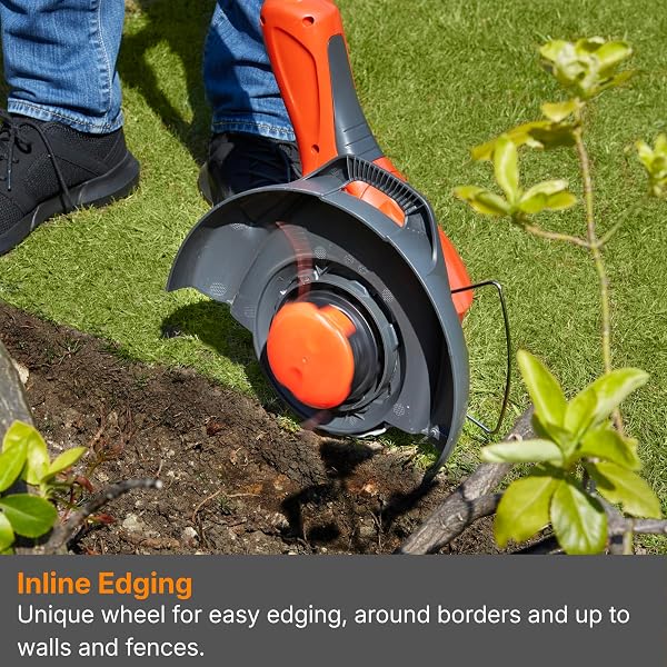 Flymo Contour 500E Electric Grass Trimmer and Edger, 500 W, Cutting Width 25 cm, Orange - 5