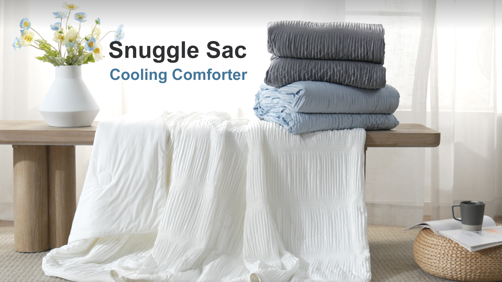 Amazon.com: Snuggle Sac Cooling Comforter King Size – Q-Max 0.43