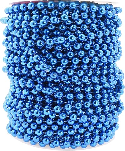 Miniatura 18 de Mandala Crafts Rollo de perlas rojas de imitación de 0.157 in, guirnalda de perlas decorativas de 44 yardas para bodas, árbol de Navidad, arreglos