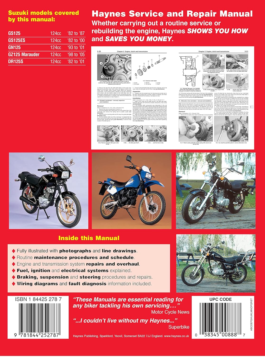 Suzuki GS & DR125, '82-'05 (Haynes Powersport)      Paperback – Import, May 1, 2018