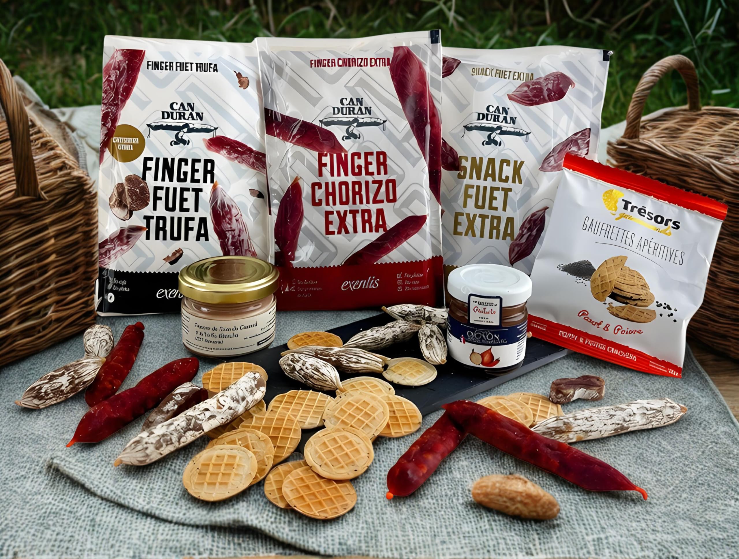 Coffret Charcuterie Apéro – Fuet, Chorizo, Snacks – Panier Gourmand Cadeau – Livraison 1 Jour