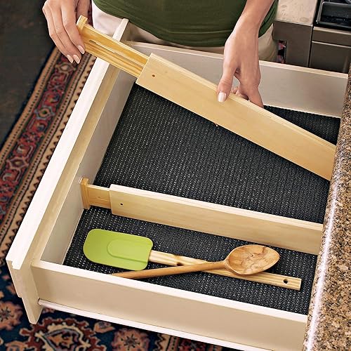 Miniatura 3 de Organizador y divisores de cajones de la cocina, de madera de calidad, set de 2 piezas