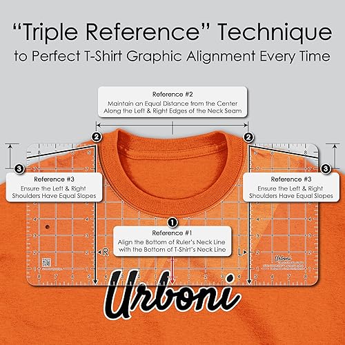 Miniatura 2 de Guía de alineación de vinilo para regla de camiseta (actualización 2025  talla XL)  Herramienta de medición de camisa diseño de centro de