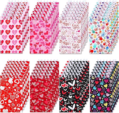 Zonon Mini bloc de notas para el día de San Valentín, mini bloc de notas de corazón diminuto, cuadernos en espiral, para profesores, estudiantes,
