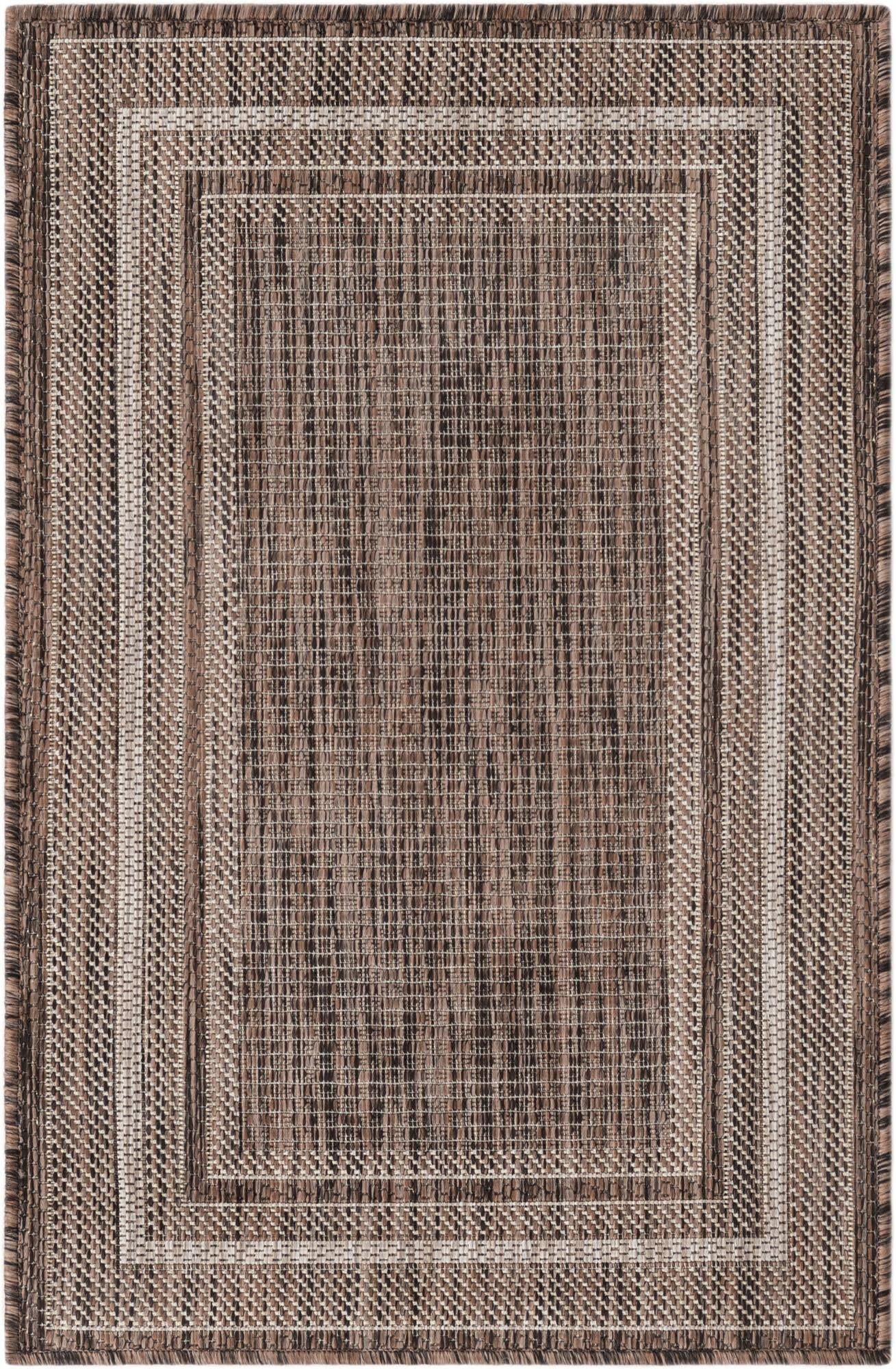 Unique Loom Outdoor Border Collection Area Rug - Soft Border (2' x 3' 1