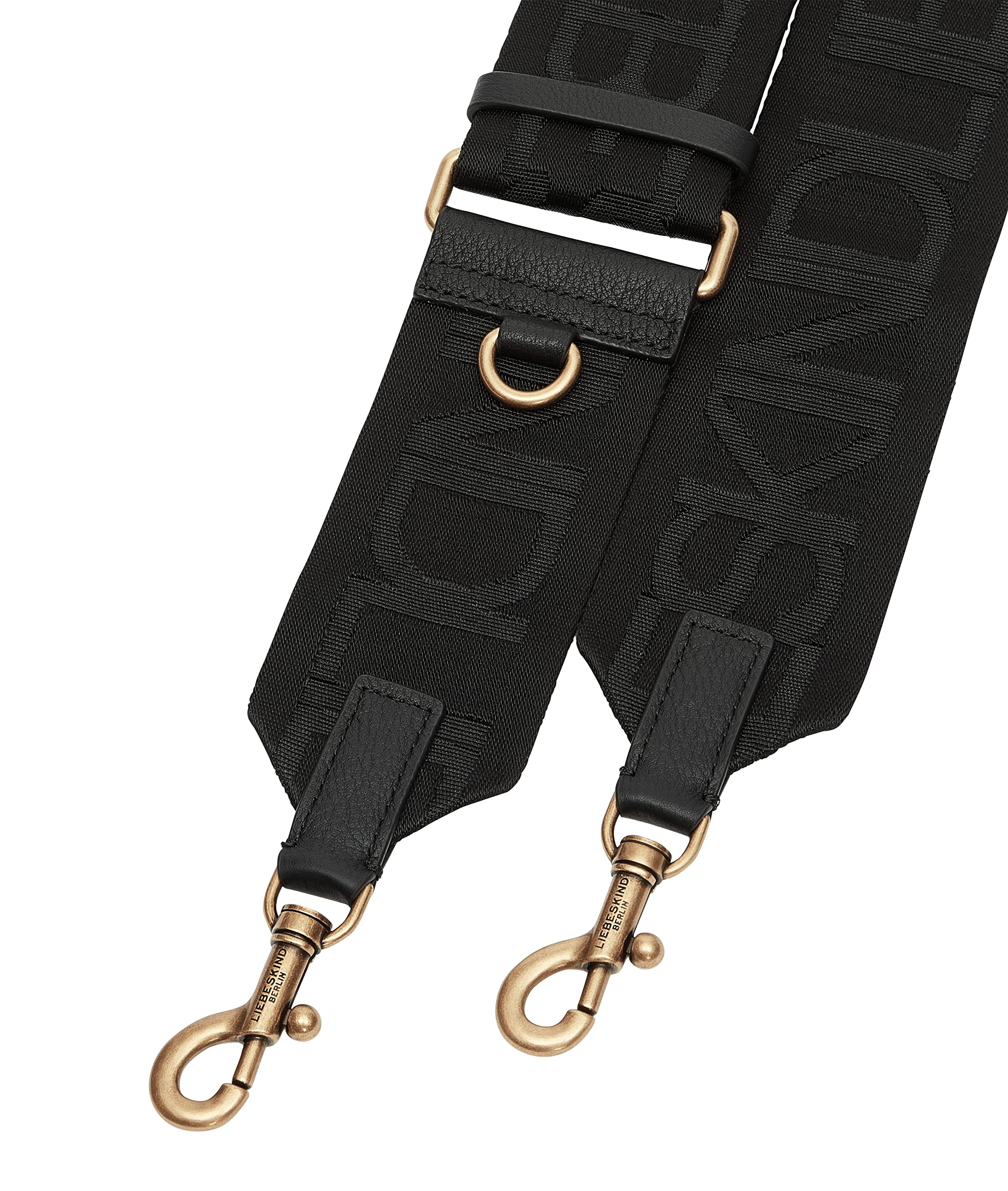 Liebeskind Berlin Women's Logo Webbing Strap Shoulder Straps Long, Black-999, jeden rozmiar