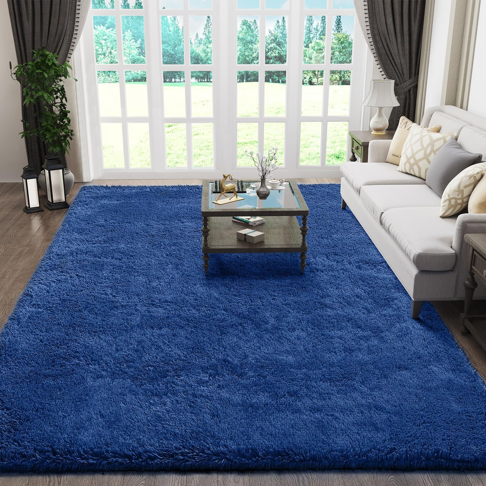 Amazon.com: Ophanie 5x8 Blue Rugs for Living Room,Kids Rug