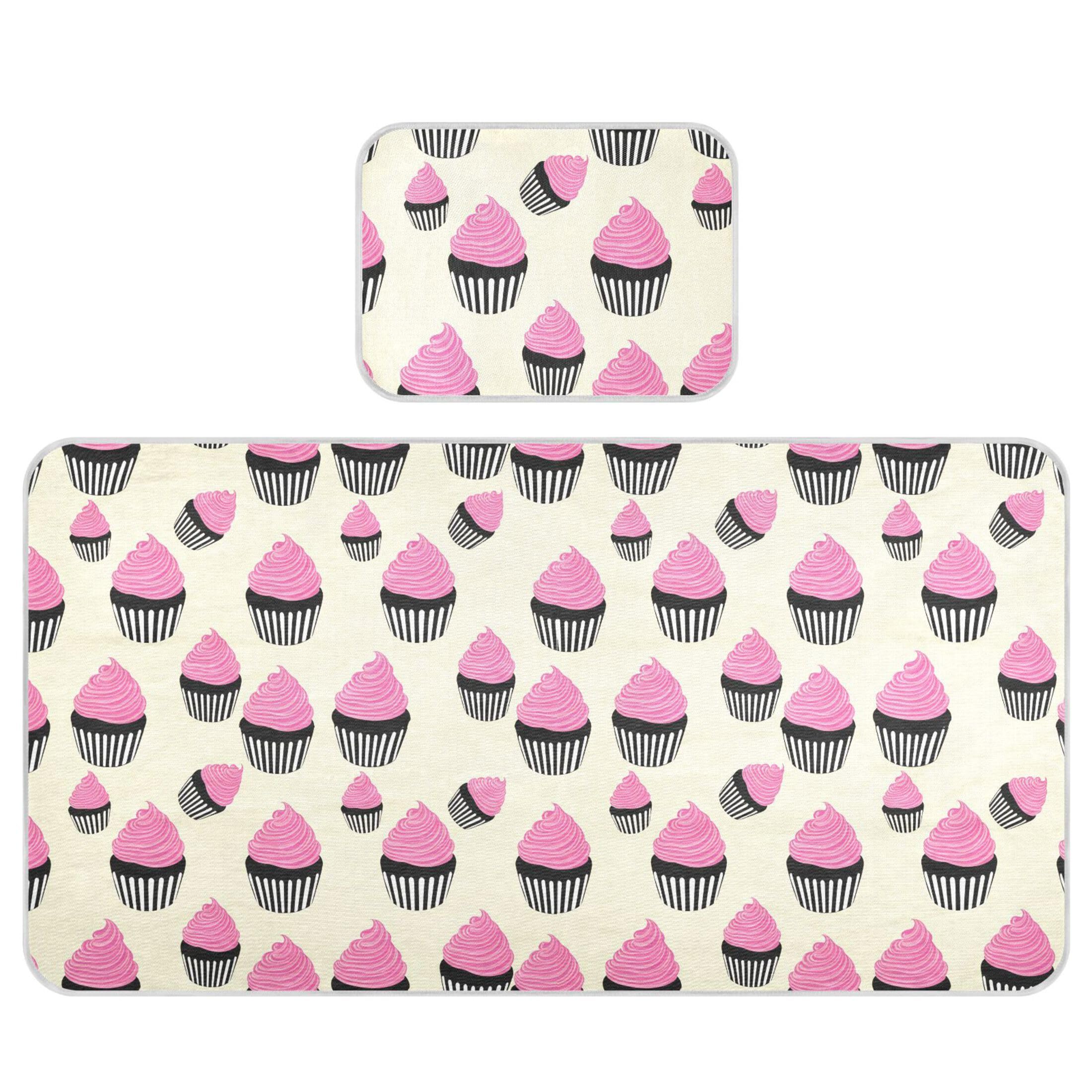 Takiito Cupcakes Baby Cooling Mattress Pad, Soft & Breathable Cooling Mat Keep Baby Cool in Summer 28x52 in, Nursery Essential