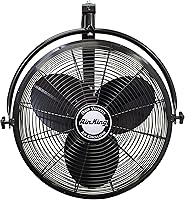 Vista 3 de Air King 9020 1/6 HP Ventilador de montaje en pared de grado industrial, 20 pulgadas, negro y ventilador de montaje múltiple de alta velocidad