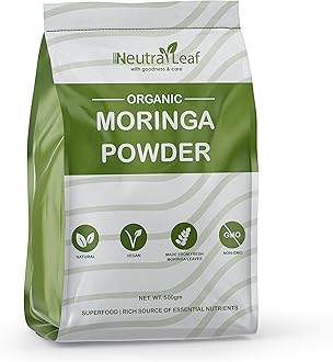 Organic Moringa Powder 500g | Boosts Immunity & Health | Helps To Get Slim | Multivitamin | Antioxidant | Good for Hair & Skin | Resealable Bag